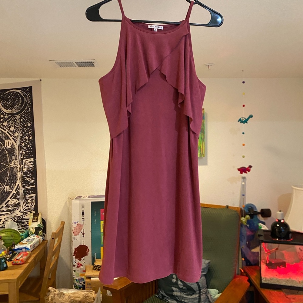 Elegant Burgundy Sleeveless Dress